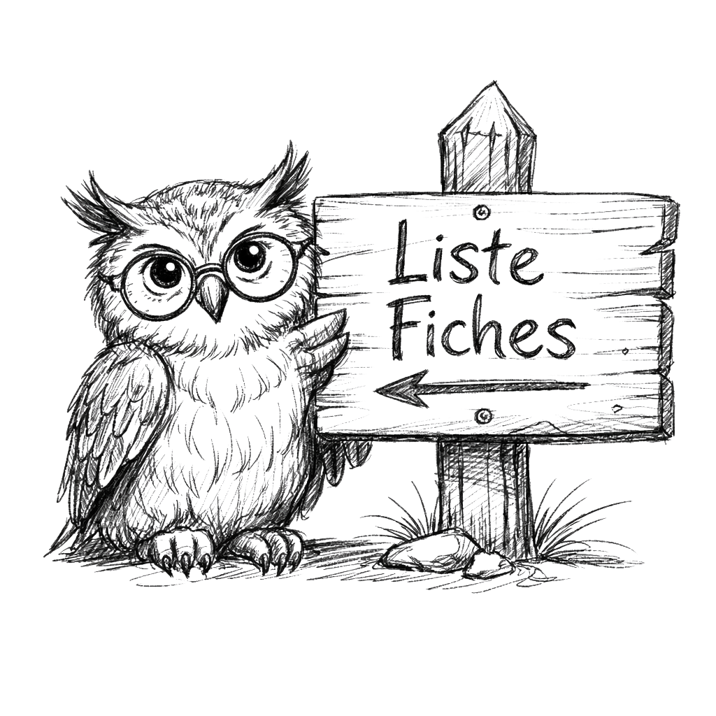 Hibou Liste des fiches